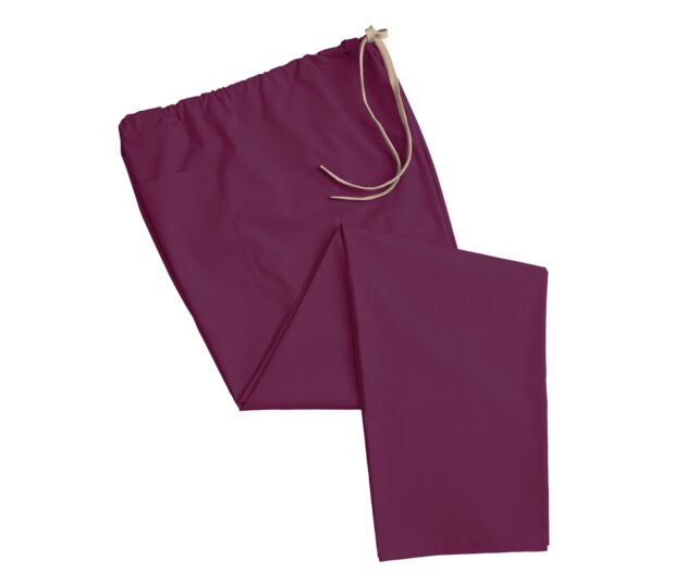 Color swatch of our Standard Classic Unisex Scrub Pants shown in Wine.