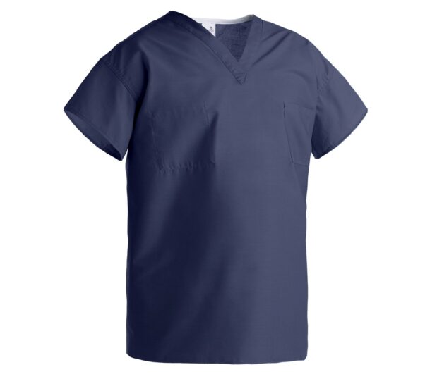 Color swatch of our Standard Classic Unisex Scrub Shirt shown in Navy.