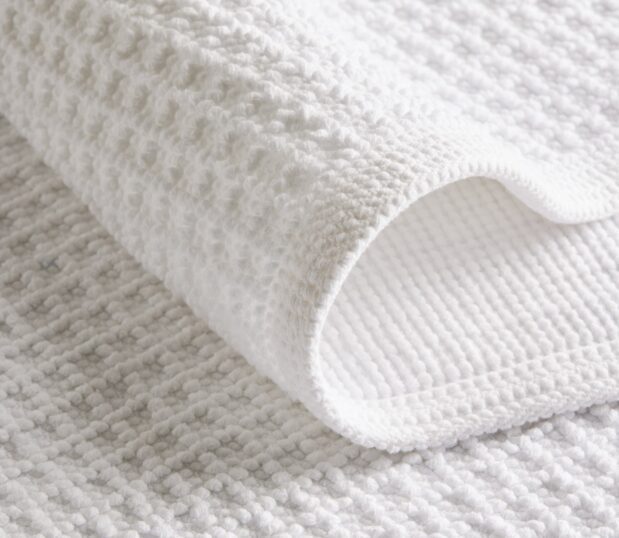 A detailed view of our Artesano non slip bath mat with premium silicone backing.