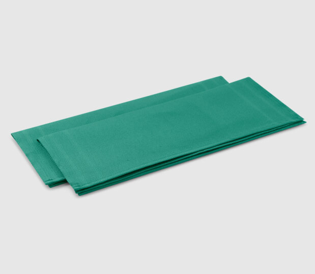 Absorbent Surgical Towels are traditional all-cotton, absorbent surgical towels available in 3 vat-dyed colors. These stacked OR towels are shown in Jade.