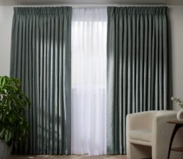 pinch pleated drapery